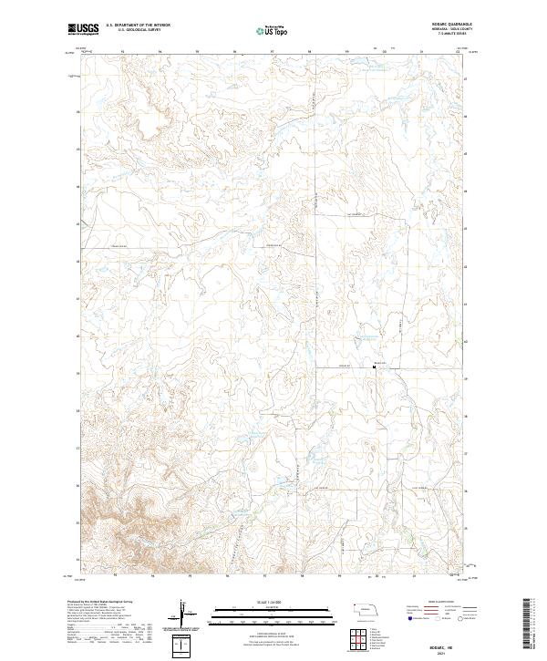 USGS US Topo 7.5-minute map for Bodarc NE 2021