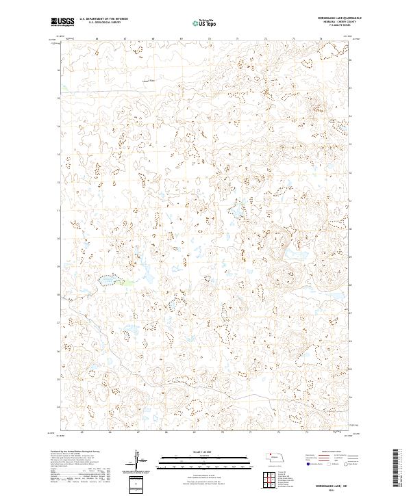 USGS US Topo 7.5-minute map for Bornemann Lake NE 2021