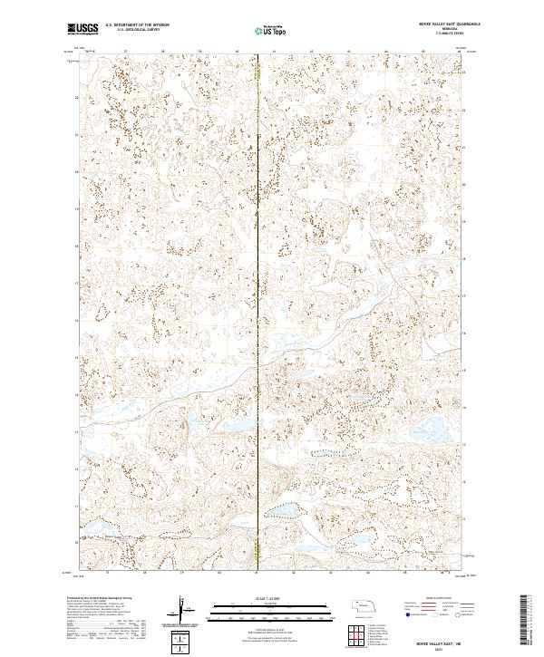 USGS US Topo 7.5-minute map for Bovee Valley East NE 2021