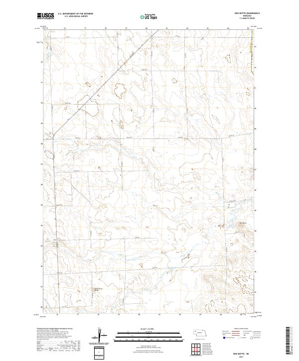 USGS US Topo 7.5-minute map for Box Butte NE 2021