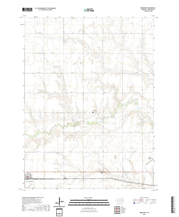 USGS US Topo 7.5-minute map for Bradshaw NE 2021