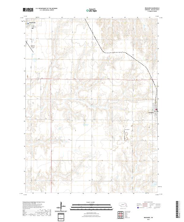 USGS US Topo 7.5-minute map for Brainard NE 2021