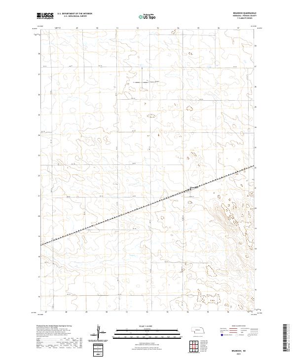 USGS US Topo 7.5-minute map for Brandon NE 2021