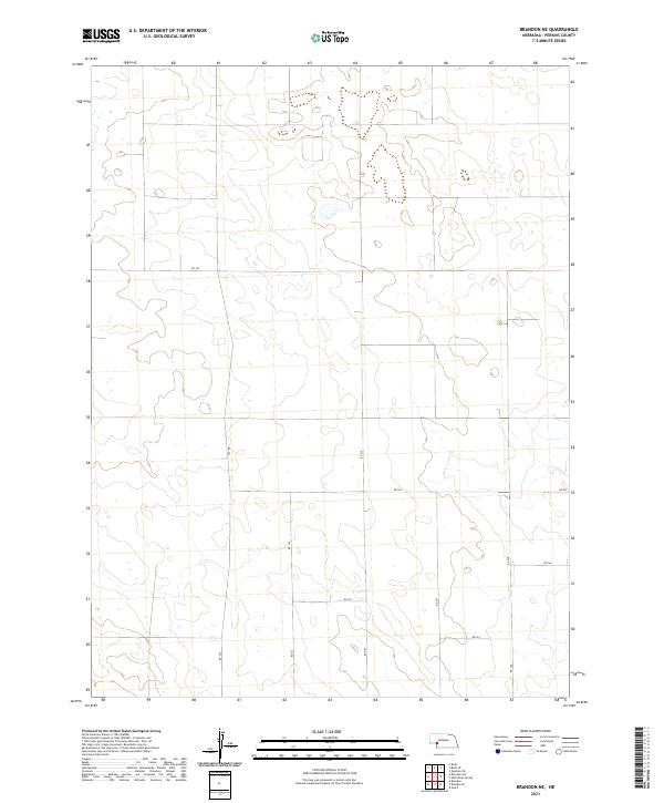 USGS US Topo 7.5-minute map for Brandon NE NE 2021