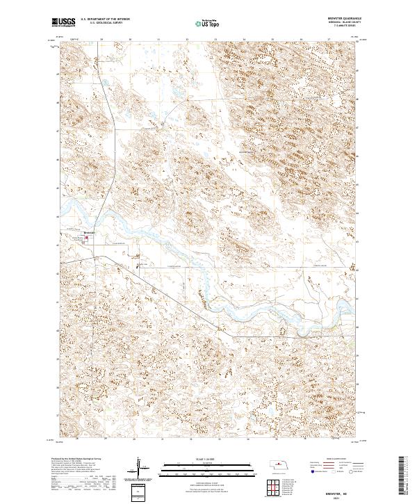 USGS US Topo 7.5-minute map for Brewster NE 2021