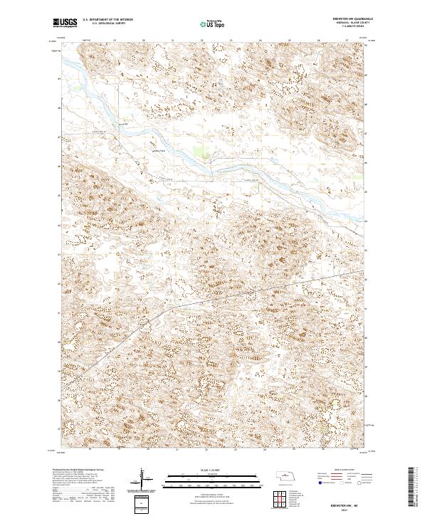 USGS US Topo 7.5-minute map for Brewster NW NE 2021