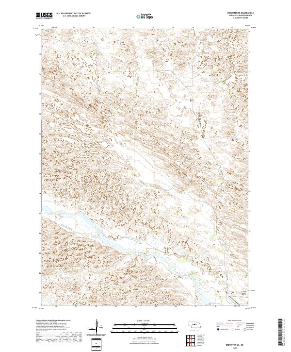 USGS US Topo 7.5-minute map for Brewster SE NE 2021