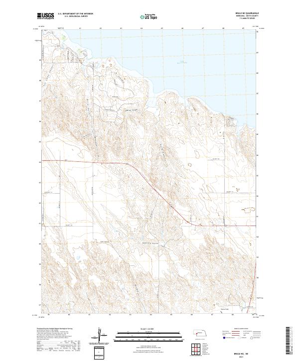 USGS US Topo 7.5-minute map for Brule NE NE 2021