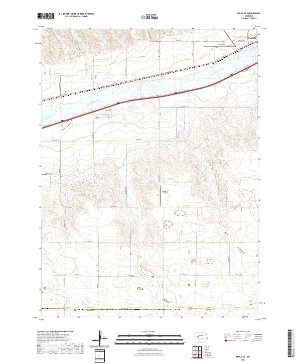 USGS US Topo 7.5-minute map for Brule SE NE 2021