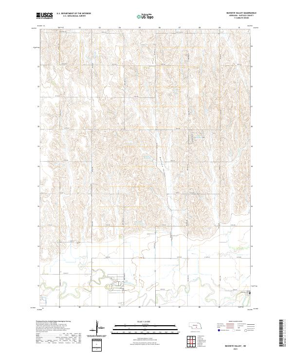 USGS US Topo 7.5-minute map for Buckeye Valley NE 2021