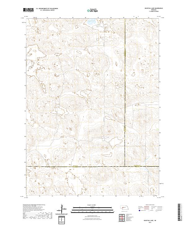 USGS US Topo 7.5-minute map for Bucktail Lake NE 2021