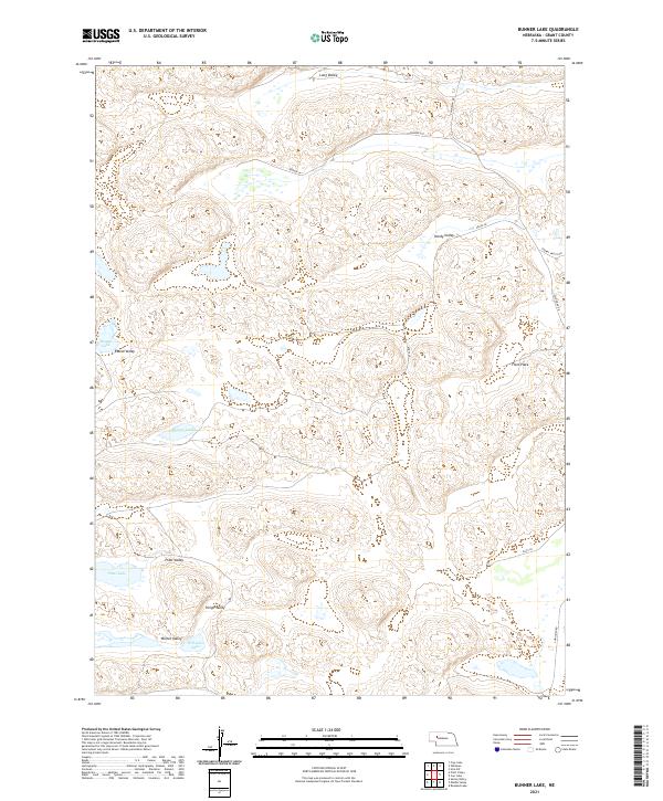 USGS US Topo 7.5-minute map for Bunner Lake NE 2021