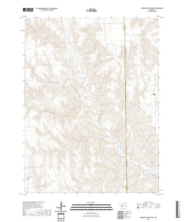 USGS US Topo 7.5-minute map for Burger Canyon East NE 2021