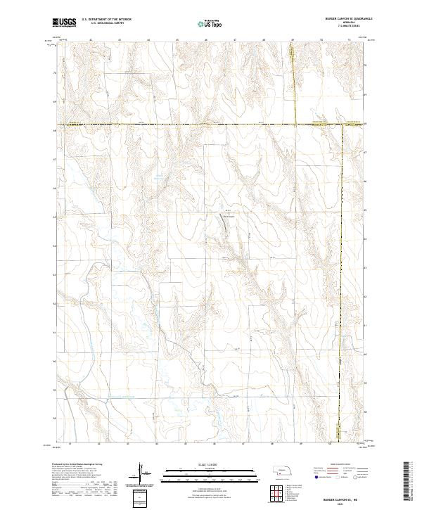 USGS US Topo 7.5-minute map for Burger Canyon SE NE 2021