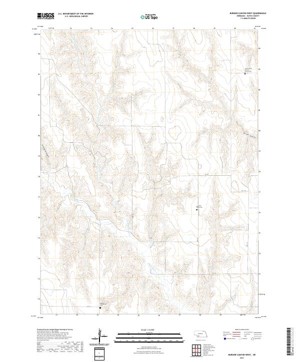 USGS US Topo 7.5-minute map for Burger Canyon West NE 2021