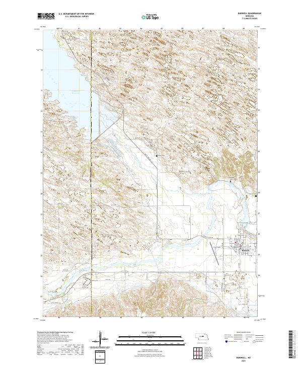 USGS US Topo 7.5-minute map for Burwell NE 2021