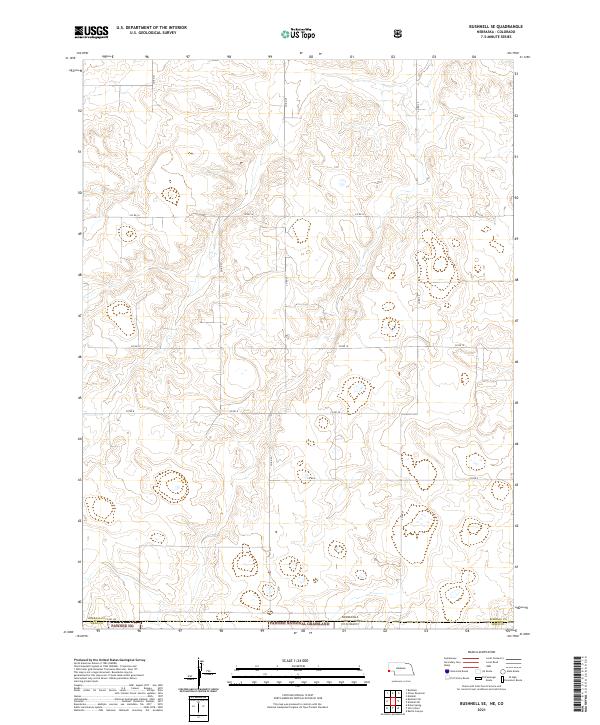 USGS US Topo 7.5-minute map for Bushnell SE NECO 2021