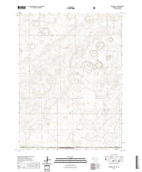 USGS US Topo 7.5-minute map for Bushnell SW NECO 2021