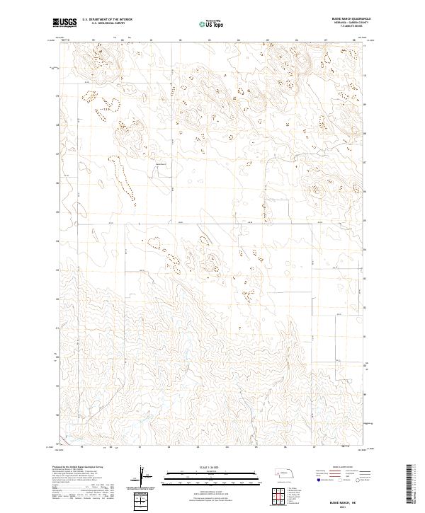 USGS US Topo 7.5-minute map for Buske Ranch NE 2021