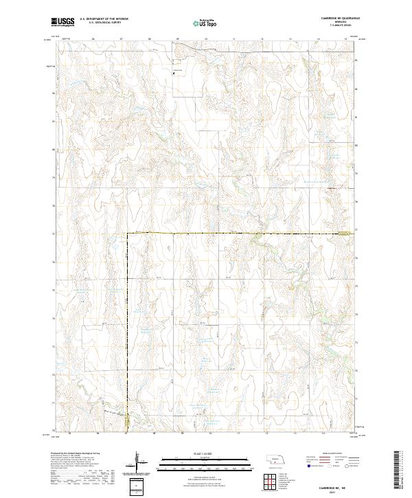 USGS US Topo 7.5-minute map for Cambridge NE NE 2021