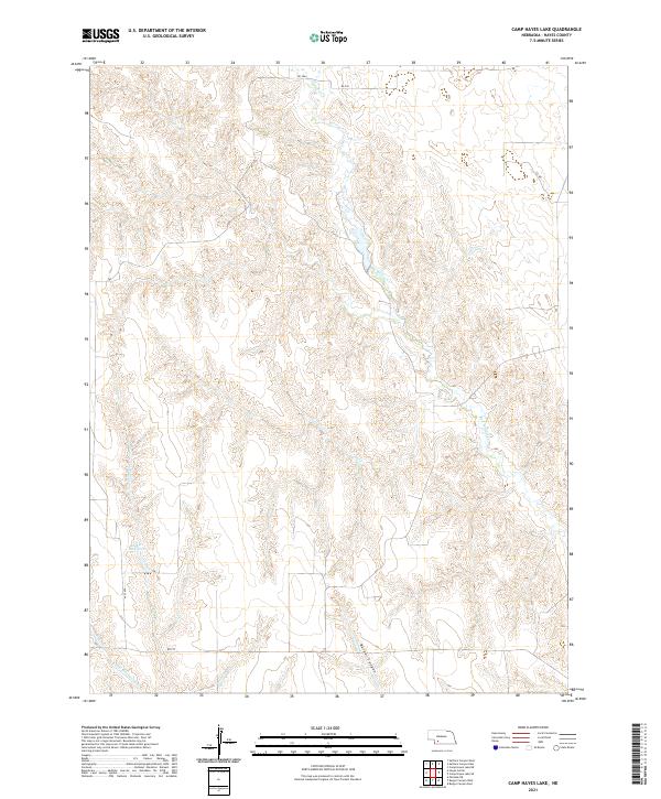 USGS US Topo 7.5-minute map for Camp Hayes Lake NE 2021