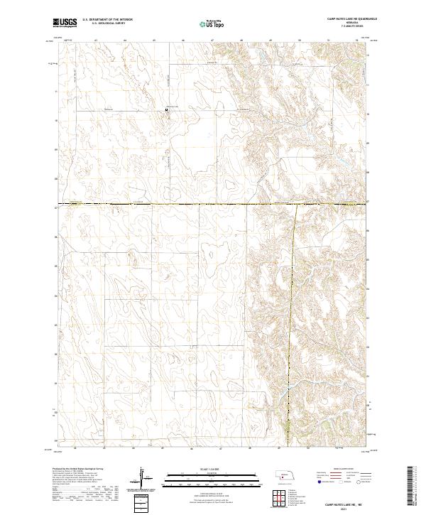 USGS US Topo 7.5-minute map for Camp Hayes Lake NE NE 2021