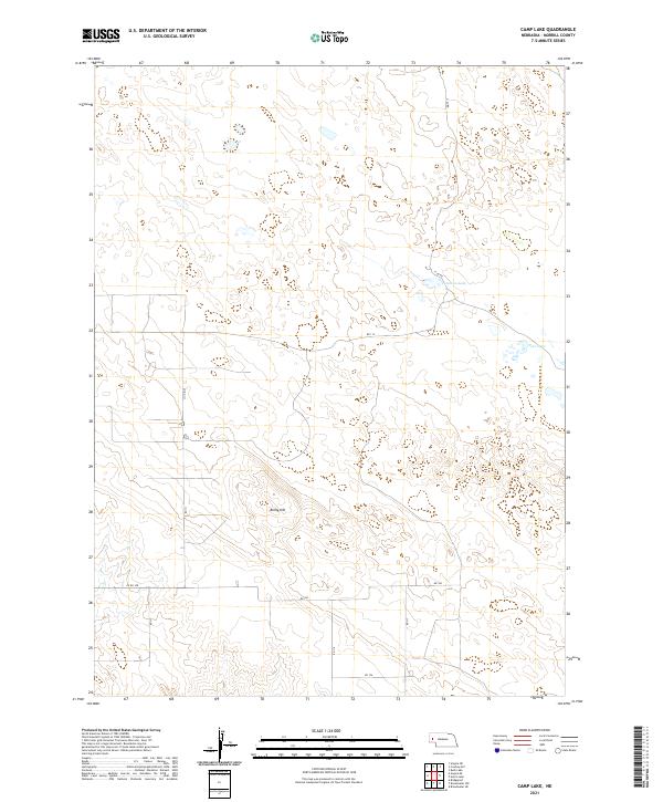 USGS US Topo 7.5-minute map for Camp Lake NE 2021