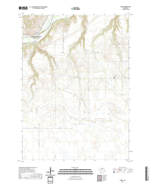 USGS US Topo 7.5-minute map for Carns NE 2021