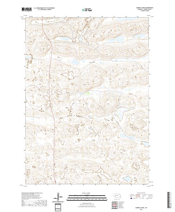 USGS US Topo 7.5-minute map for Carrico Lakes NE 2021