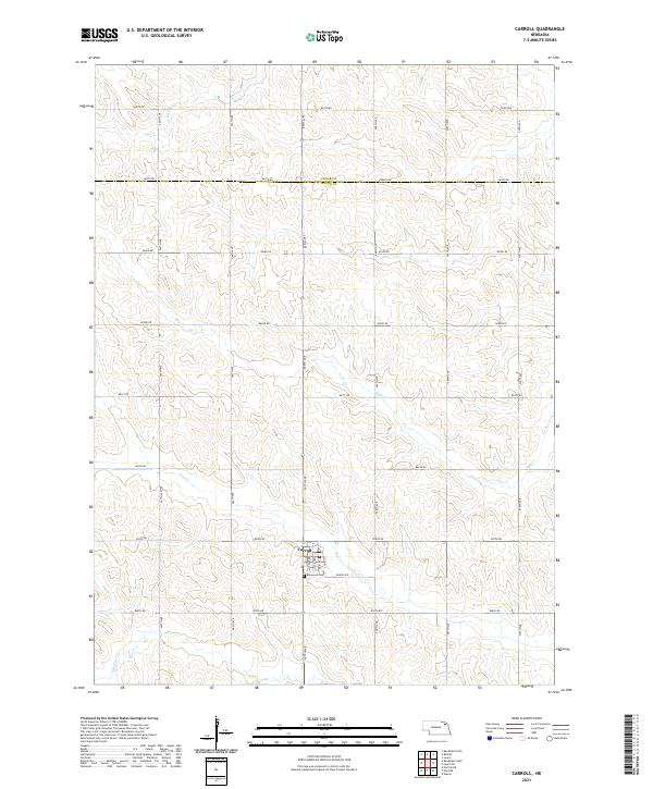 USGS US Topo 7.5-minute map for Carroll NE 2021