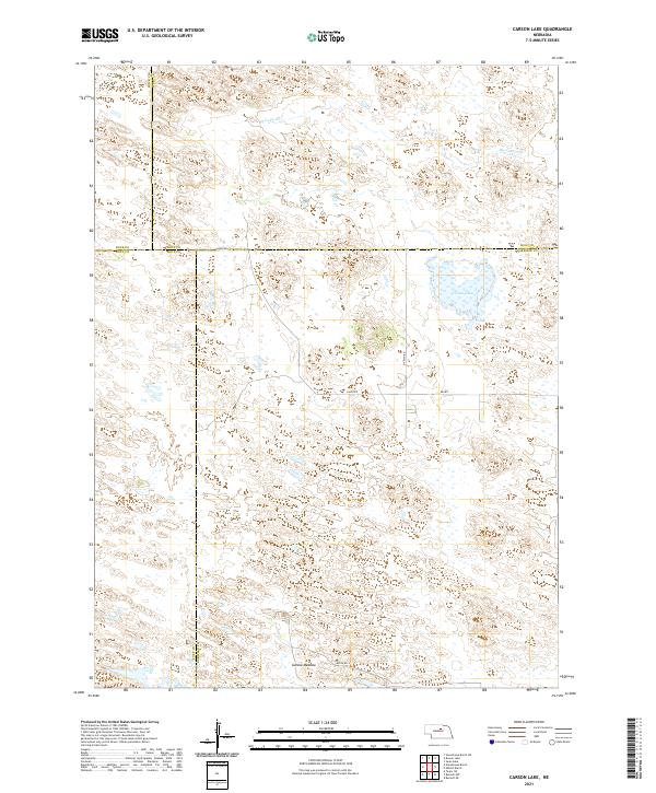 USGS US Topo 7.5-minute map for Carson Lake NE 2021