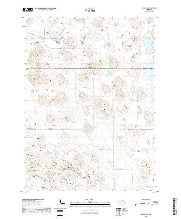 USGS US Topo 7.5-minute map for Chain Lake NE 2021