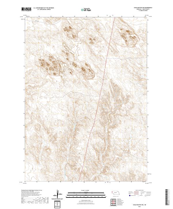 USGS US Topo 7.5-minute map for Chalk Buttes NE NE 2021