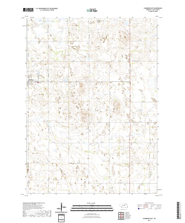 USGS US Topo 7.5-minute map for Chambers East NE 2021