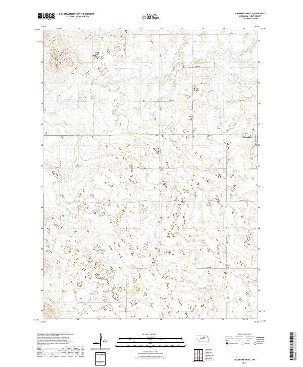 USGS US Topo 7.5-minute map for Chambers West NE 2021