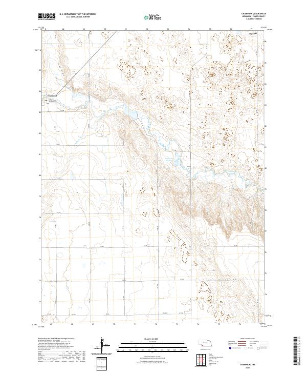 USGS US Topo 7.5-minute map for Champion NE 2021