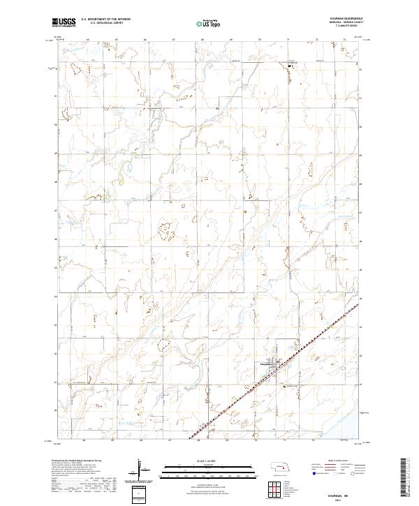 USGS US Topo 7.5-minute map for Chapman NE 2021