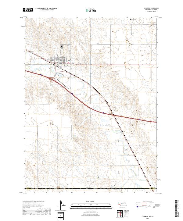 USGS US Topo 7.5-minute map for Chappell NECO 2021