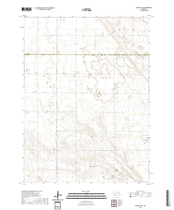 USGS US Topo 7.5-minute map for Chappell NE NE 2021