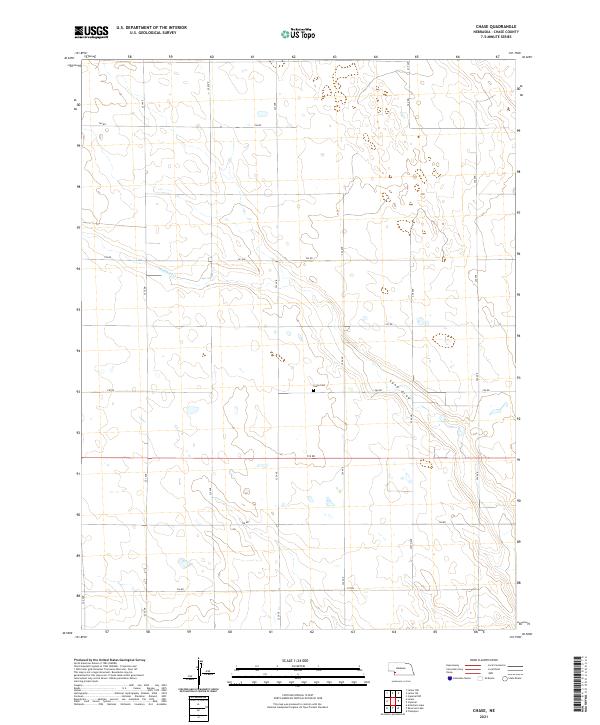 USGS US Topo 7.5-minute map for Chase NE 2021