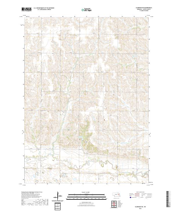 USGS US Topo 7.5-minute map for Clarkson SW NE 2021