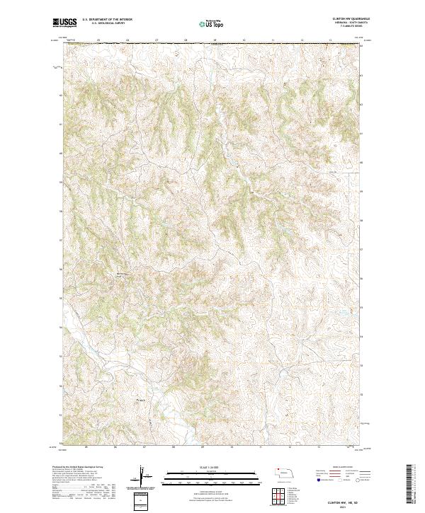 USGS US Topo 7.5-minute map for Clinton NW NESD 2021