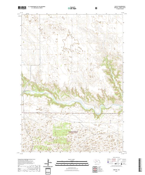 USGS US Topo 7.5-minute map for Cody SE NE 2021