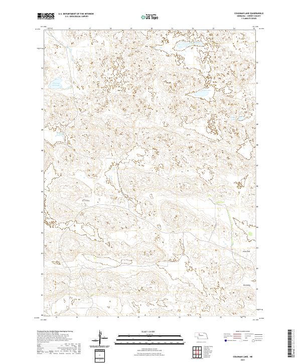 USGS US Topo 7.5-minute map for Coleman Lake NE 2021