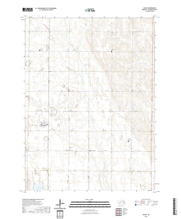 USGS US Topo 7.5-minute map for Colon NE 2021