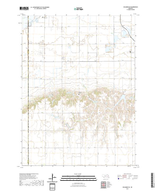 USGS US Topo 7.5-minute map for Columbus SE NE 2021