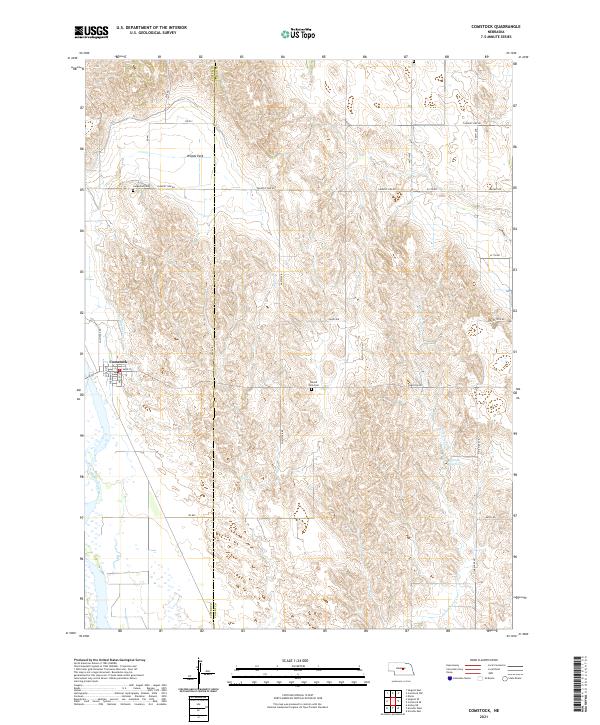 USGS US Topo 7.5-minute map for Comstock NE 2021