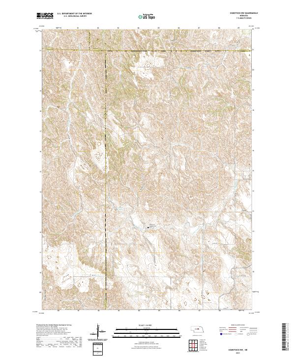 USGS US Topo 7.5-minute map for Comstock NW NE 2021