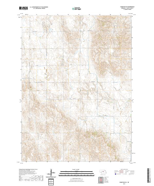 USGS US Topo 7.5-minute map for Comstock SE NE 2021