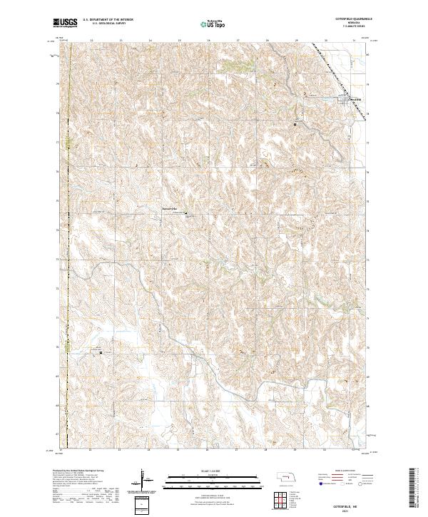 USGS US Topo 7.5-minute map for Cotesfield NE 2021